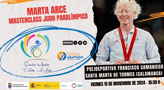 La medallista paralímpica, Marta Arce, impartirá una master class de judo enmarcada en el proyecto 'Santa Marta Tod@s Inlcuid@s"